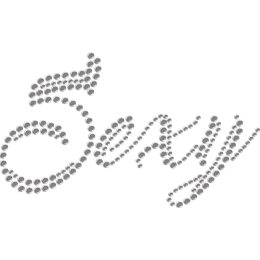 Twinkling Letter Sexy Iron-on Rhinestone Transfer for Mask